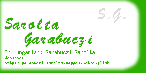 sarolta garabuczi business card